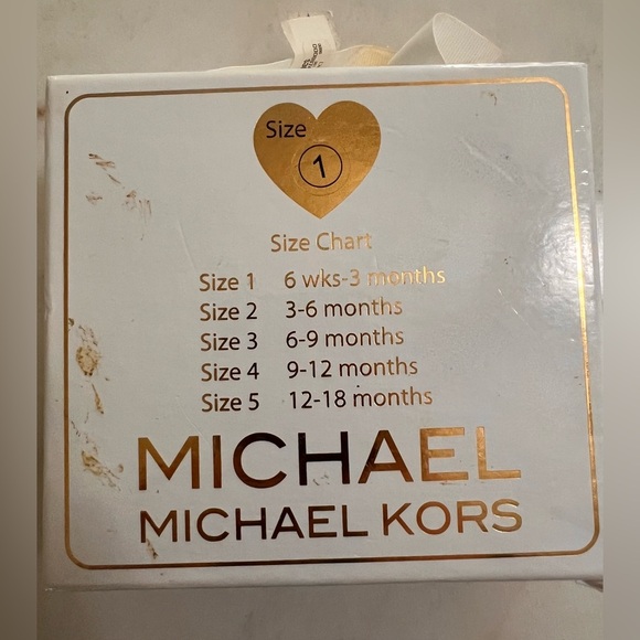 Michael Kors Infant Size One Slip On Monogram Print Beige Sneakers With Box - Picture 8 of 10